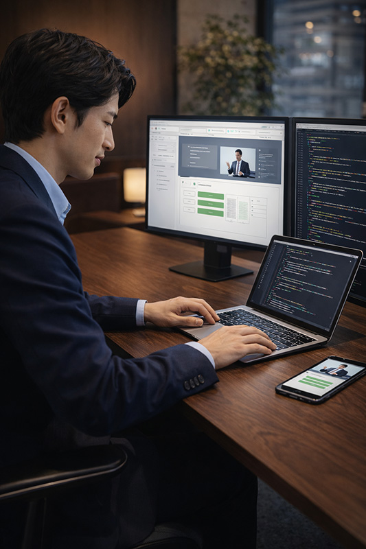 動画研修アプリ構築